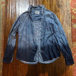 HOLDING HORSES Blue Ombre Button Down Shirt NEW WITHOUT TAGS